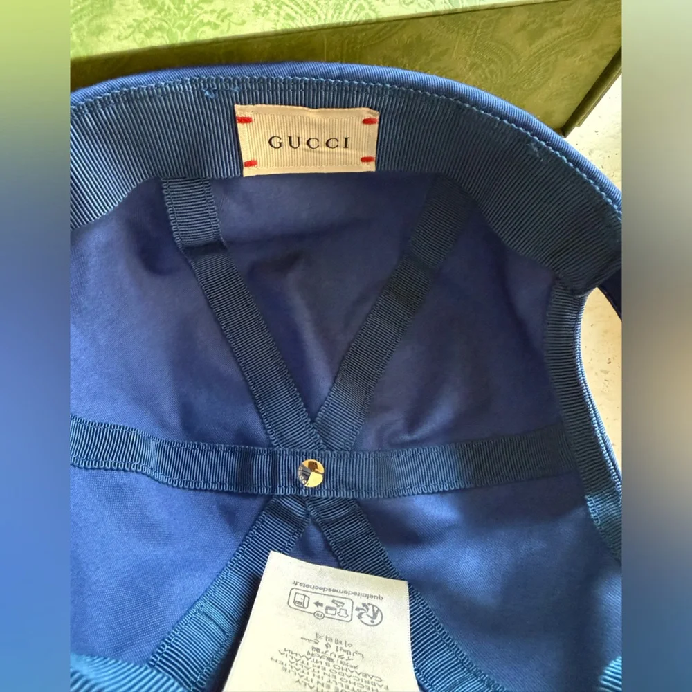 NWT GUCCI Kids Blue Ducker Cap - Hat Sz L / 56cm💙🌟